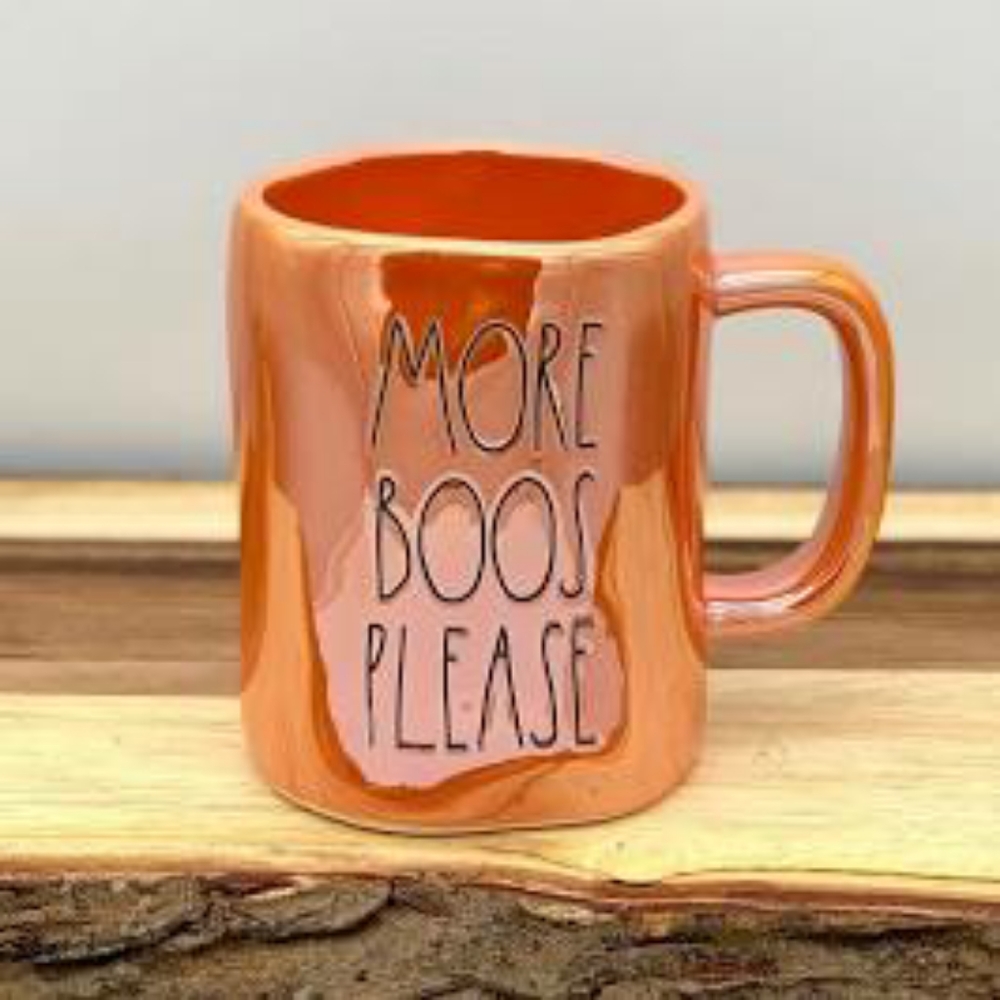 Rae dunn more boos please halloween mug